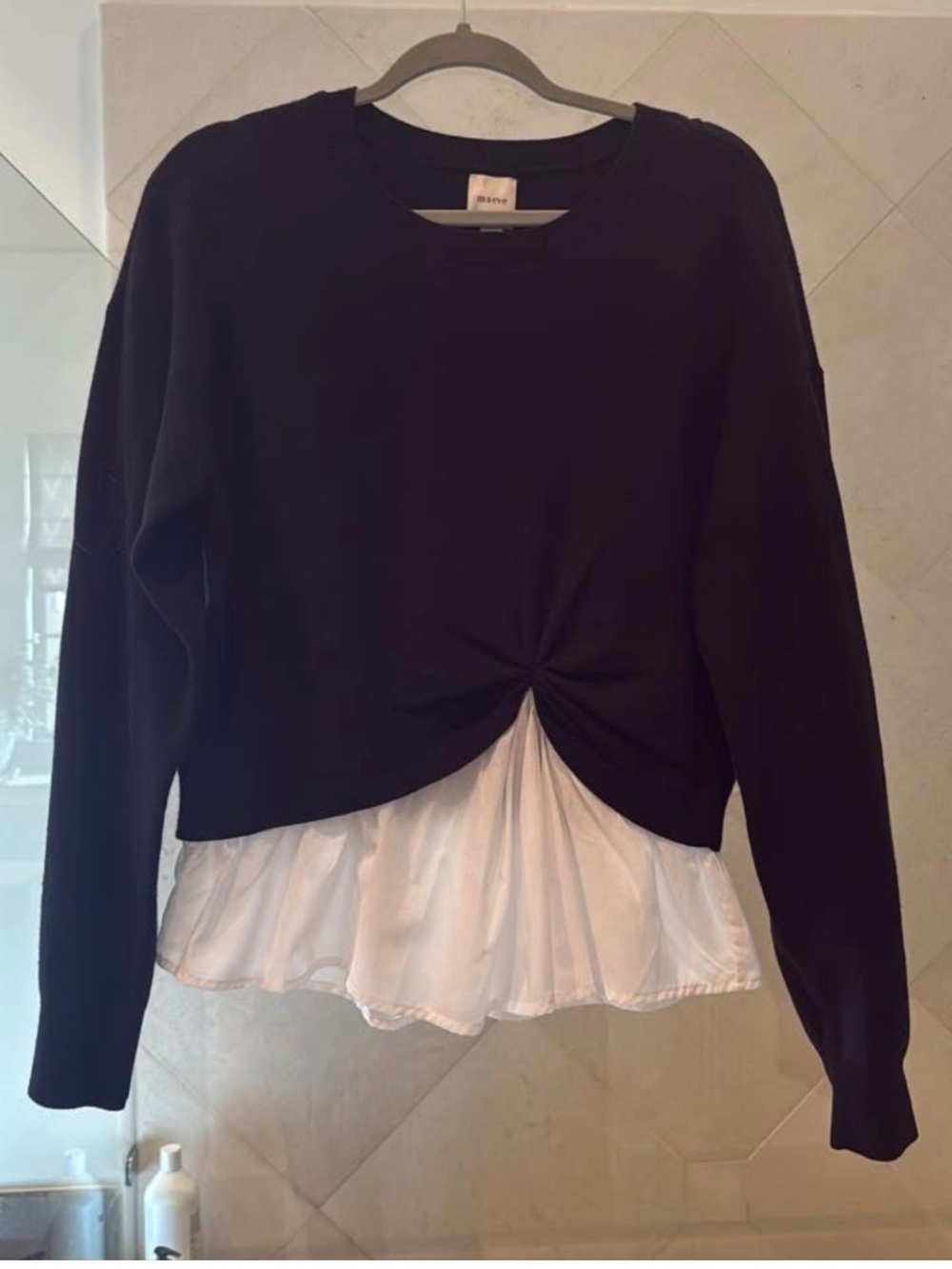 Anthropologie Maeve two in one sweatshirt blouse - Picture 2 of 2